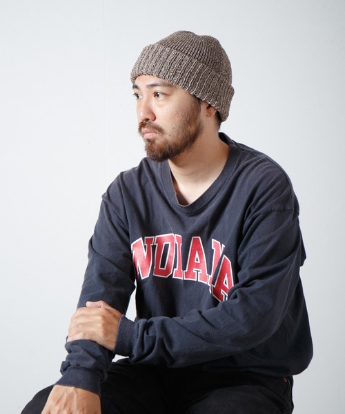 RACAL（ラカル）の「Japanese Paper Blend Melange Knit Beanie / 和紙混紡メランジニットビーニー（ニットキャップ/ビーニー・メンズ・マスタード/ブルー/グリーン/ブラウン/レッド/ブラック・FREE）」の21枚目の写真