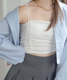 multi way drawstring camisole / マルチウェイドロストカップ付きキャミソール