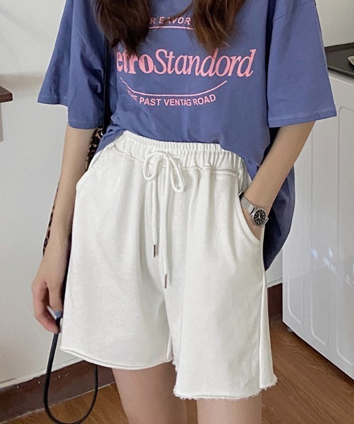 Miniministore(ミニミニストア)の「薄手 ショーパン ランニング 部屋着(スウェットパンツ・レディース・ライトグレー/ホワイト/ブラック・FREE)」の15枚目の写真