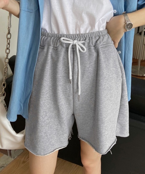 Miniministore(ミニミニストア)の「薄手 ショーパン ランニング 部屋着(スウェットパンツ・レディース・ライトグレー/ホワイト/ブラック・FREE)」の12枚目の写真