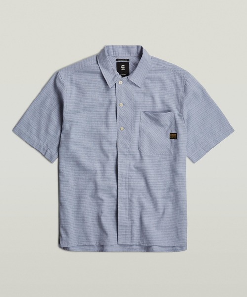 G-STAR（ジースター）の「WORKWEAR RESORT SHIRT/リネンワークシャツ（シャツ/ブラウス・メンズ・ブルー系その他2/ブルー系その他・X-SMALL/SMALL/MEDIUM/LARGE/X-LARGE）」の14枚目の写真