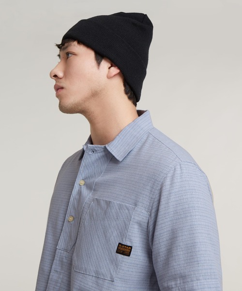 G-STAR（ジースター）の「WORKWEAR RESORT SHIRT/リネンワークシャツ（シャツ/ブラウス・メンズ・ブルー系その他2/ブルー系その他・X-SMALL/SMALL/MEDIUM/LARGE/X-LARGE）」の11枚目の写真