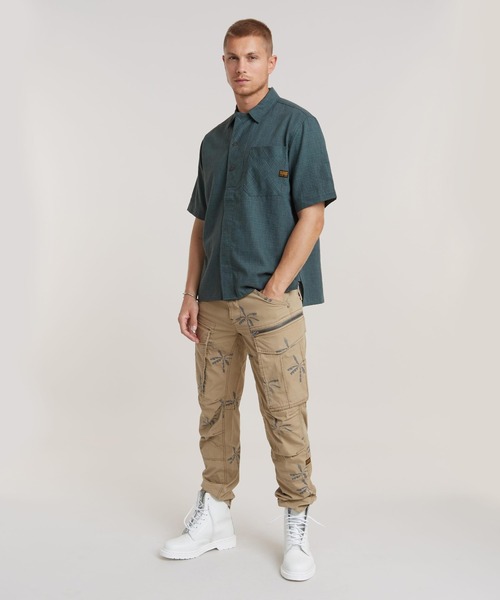 G-STAR（ジースター）の「WORKWEAR RESORT SHIRT/リネンワークシャツ（シャツ/ブラウス・メンズ・ブルー系その他2/ブルー系その他・X-SMALL/SMALL/MEDIUM/LARGE/X-LARGE）」の7枚目の写真