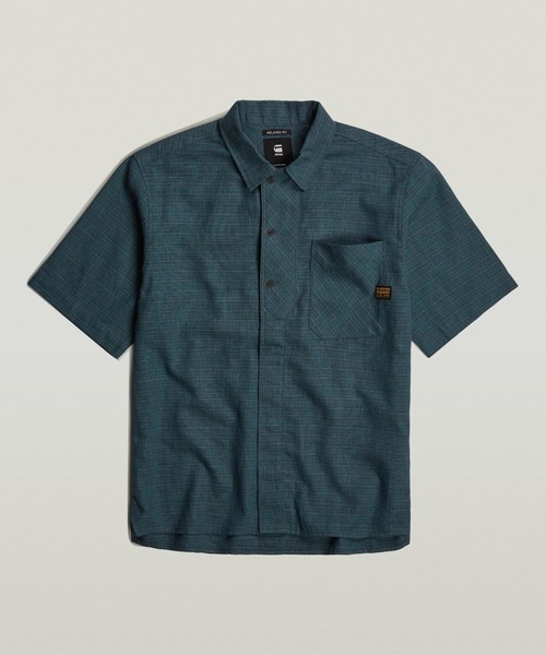 G-STAR（ジースター）の「WORKWEAR RESORT SHIRT/リネンワークシャツ（シャツ/ブラウス・メンズ・ブルー系その他2/ブルー系その他・X-SMALL/SMALL/MEDIUM/LARGE/X-LARGE）」の8枚目の写真