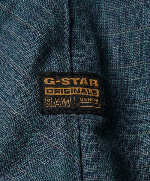 G-STAR（ジースター）の「WORKWEAR RESORT SHIRT/リネンワークシャツ（シャツ/ブラウス・メンズ・ブルー系その他2/ブルー系その他・X-SMALL/SMALL/MEDIUM/LARGE/X-LARGE）」の9枚目の写真