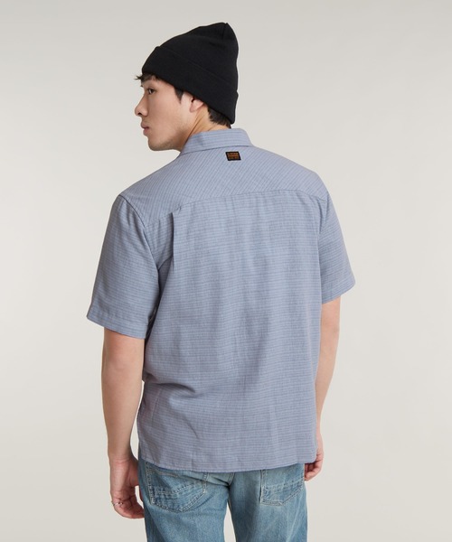 G-STAR（ジースター）の「WORKWEAR RESORT SHIRT/リネンワークシャツ（シャツ/ブラウス・メンズ・ブルー系その他2/ブルー系その他・X-SMALL/SMALL/MEDIUM/LARGE/X-LARGE）」の10枚目の写真