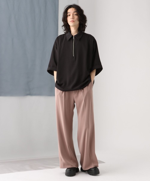 HARE（ハレ）の「【SET UP対応】DABOルーズハーフZIPシャツ(HARE)（シャツ/ブラウス・メンズ・グレー/ホワイト/ブラック/ブラウン/レッド系その他・SMALL/MEDIUM）」の8枚目の写真