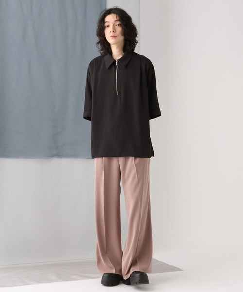 HARE（ハレ）の「【SET UP対応】DABOルーズハーフZIPシャツ(HARE)（シャツ/ブラウス・メンズ・グレー/ホワイト/ブラック/ブラウン/レッド系その他・SMALL/MEDIUM）」の9枚目の写真