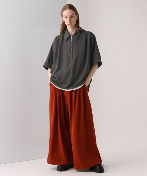 HARE（ハレ）の「【SET UP対応】DABOルーズハーフZIPシャツ(HARE)（シャツ/ブラウス・メンズ・グレー/ホワイト/ブラック/ブラウン/レッド系その他・SMALL/MEDIUM）」の13枚目の写真