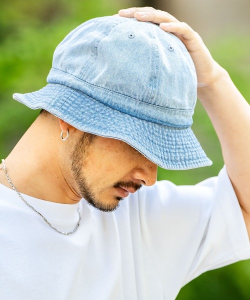 newhattan(ニューハッタン)の「NEWHATTAN ニューハッタン Metro Hat denim デニムメトロハット(ハット・メンズ・ダークブルー/ブラック/ライトブルー・S/L)」の19枚目の写真
