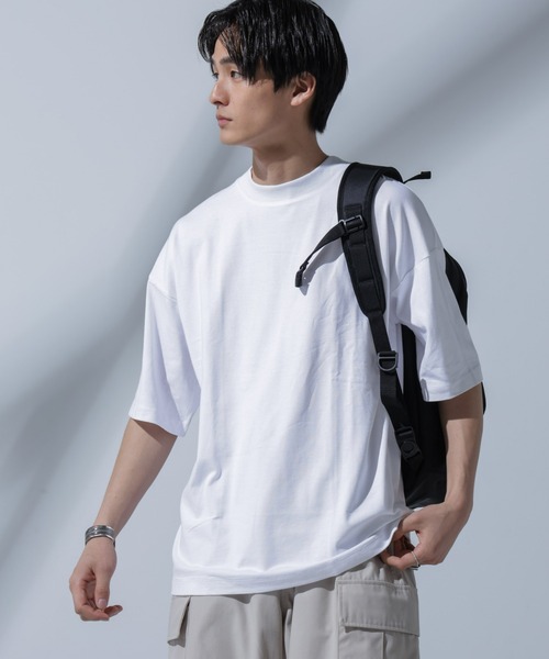 NANO universe（ナノユニバース）の「Anti Soaked(R)汗染み防止 クルーネックビッグT（Tシャツ/カットソー・メンズ・ブラック/ホワイト/ブルー・L/M/S）」の2枚目の写真
