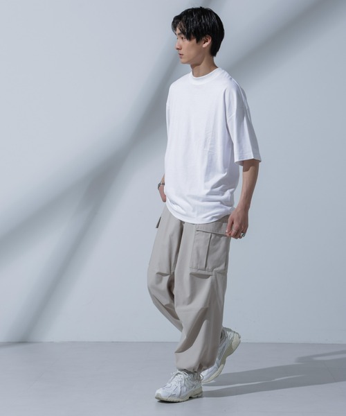 NANO universe（ナノユニバース）の「Anti Soaked(R)汗染み防止 クルーネックビッグT（Tシャツ/カットソー・メンズ・ブラック/ホワイト/ブルー・L/M/S）」の9枚目の写真