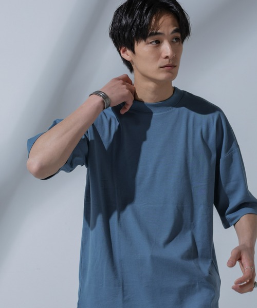 NANO universe（ナノユニバース）の「Anti Soaked(R)汗染み防止 クルーネックビッグT（Tシャツ/カットソー・メンズ・ブラック/ホワイト/ブルー・L/M/S）」の11枚目の写真