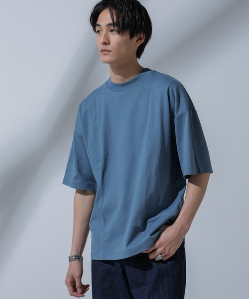 NANO universe（ナノユニバース）の「Anti Soaked(R)汗染み防止 クルーネックビッグT（Tシャツ/カットソー・メンズ・ブラック/ホワイト/ブルー・L/M/S）」の12枚目の写真