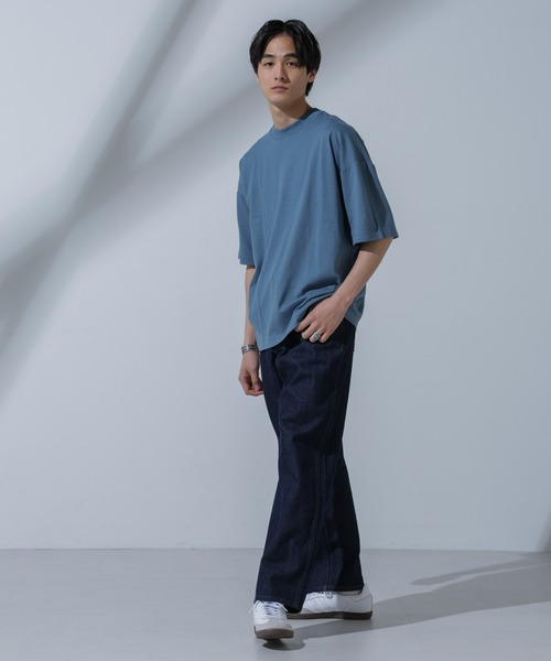NANO universe（ナノユニバース）の「Anti Soaked(R)汗染み防止 クルーネックビッグT（Tシャツ/カットソー・メンズ・ブラック/ホワイト/ブルー・L/M/S）」の15枚目の写真