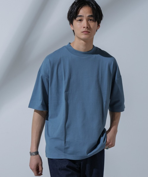 NANO universe（ナノユニバース）の「Anti Soaked(R)汗染み防止 クルーネックビッグT（Tシャツ/カットソー・メンズ・ブラック/ホワイト/ブルー・L/M/S）」の10枚目の写真