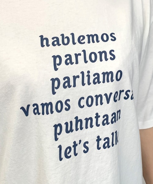 CRB(シーアールビー)の「フロントロゴ半袖Tシャツ(Tシャツ/カットソー・レディース・ホワイト×グリーン/グリーン/ホワイト×ネイビー/チャコール・F)」の13枚目の写真