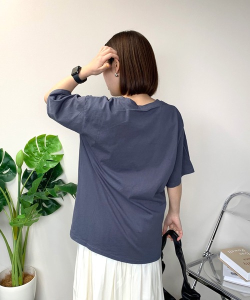CRB(シーアールビー)の「フロントロゴ半袖Tシャツ(Tシャツ/カットソー・レディース・ホワイト×グリーン/グリーン/ホワイト×ネイビー/チャコール・F)」の17枚目の写真