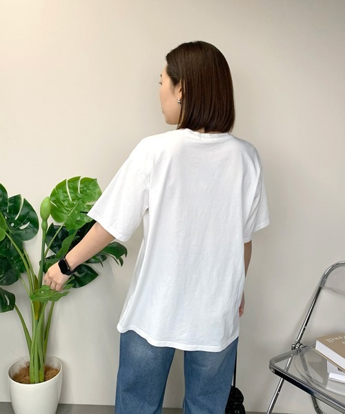 CRB(シーアールビー)の「フロントロゴ半袖Tシャツ(Tシャツ/カットソー・レディース・ホワイト×グリーン/グリーン/ホワイト×ネイビー/チャコール・F)」の21枚目の写真