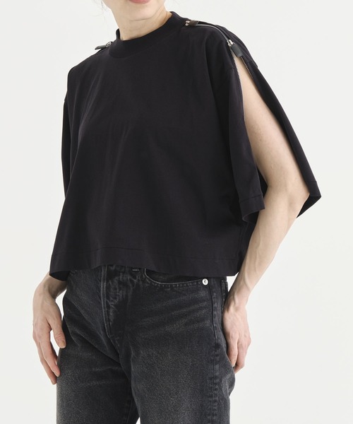 TOGA（トーガ）の「【TOGA/トーガ】Cotton jersey zip T-shirt