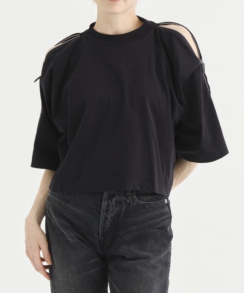 【TOGA】トーガ コットン zip Tシャツ TOGA tシャツ 「TOGA/トーガ」Cotton jersey zip T-shirt