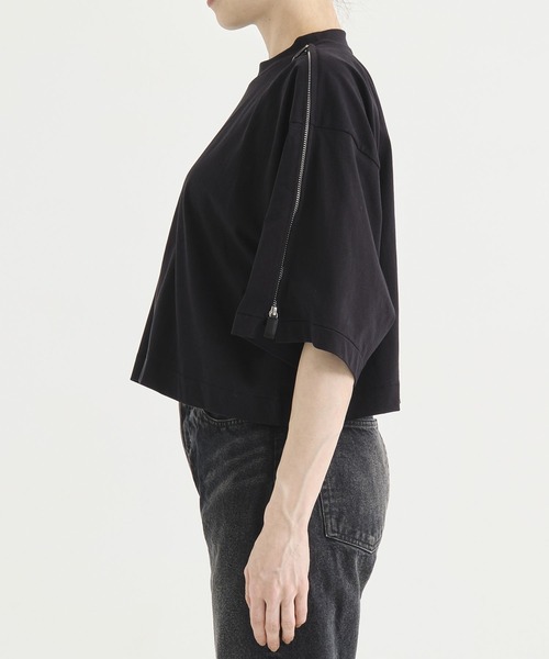 【TOGA】トーガ コットン zip Tシャツ セール】【TOGA/トーガ】Cotton jersey zip T-shirt/コットン