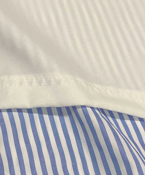 NANEA(ナネア)の「肩掛け風デザイン2wayストライプシャツ(シャツ/ブラウス・レディース・ブルー・SMALL/MEDIUM/LARGE)」の22枚目の写真