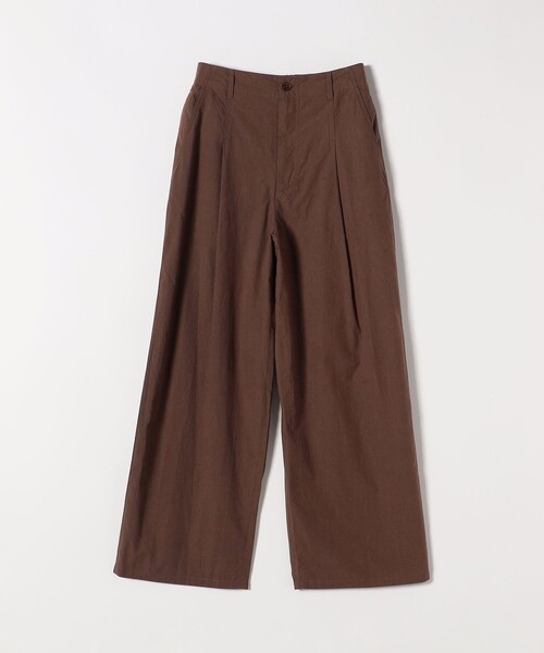 SHIPS any(シップス エニィ)の「SHIPS any:〈洗濯機可能〉ポプリン ステッチ タック パンツ(その他パンツ・レディース・オフホワイト/ブラウン・36/38)」の12枚目の写真