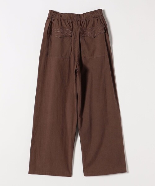 SHIPS any(シップス エニィ)の「SHIPS any:〈洗濯機可能〉ポプリン ステッチ タック パンツ(その他パンツ・レディース・オフホワイト/ブラウン・36/38)」の17枚目の写真