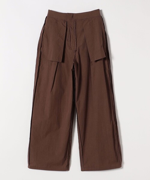 SHIPS any(シップス エニィ)の「SHIPS any:〈洗濯機可能〉ポプリン ステッチ タック パンツ(その他パンツ・レディース・オフホワイト/ブラウン・36/38)」の19枚目の写真