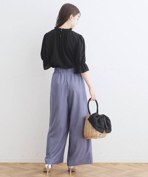 couture brooch(クチュールブローチ)の「◆【洗える】シャーリングシアーブラウス(シャツ/ブラウス・レディース・ホワイト系その他5/ライトグレー/ブラック/ブルー・40/38/42/36)」の22枚目の写真