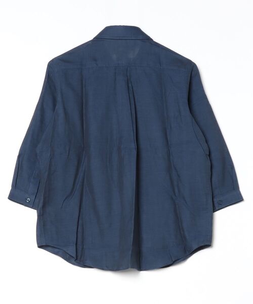 Pitta Re:)（ピッタリ）の「綿100% やわらかガーゼ レギュラー 七分袖カジュアルシャツ（シャツ/ブラウス・レディース・ネイビー・M/LL/S/L）」の5枚目の写真