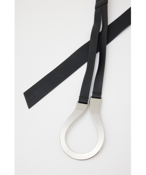 SLY（スライ）の「U BUCKLE THIN BELT ユー バックル シン ベルト（ベルト・レディース・シルバー/ブラック・FREE）」の3枚目の写真