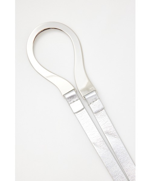 SLY（スライ）の「U BUCKLE THIN BELT ユー バックル シン ベルト（ベルト・レディース・シルバー/ブラック・FREE）」の8枚目の写真