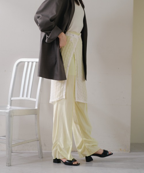 Kastane（カスタネ）の「【新色追加/カラバリ豊富】レースラップスカート（スカート・レディース・ホワイト/ライム/ブラック/オレンジ/ピンク・FREE）」の13枚目の写真