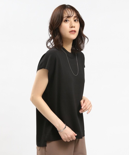 GLOBAL WORK Smile Seed Store（グローバルワーク スマイルシードストア）の「UVサマーニットTシャツフレンチスリーブ/992453（ニット/セーター・レディース・ブルー系その他6/ブラック×ホワイト/アイボリー/ブラック・X-LARGE/LARGE/MEDIUM/SMALL）」の10枚目の写真