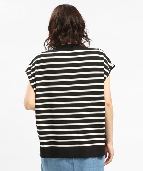 GLOBAL WORK Smile Seed Store（グローバルワーク スマイルシードストア）の「UVサマーニットTシャツフレンチスリーブ/992453（ニット/セーター・レディース・ブルー系その他6/ブラック×ホワイト/アイボリー/ブラック・X-LARGE/LARGE/MEDIUM/SMALL）」の18枚目の写真