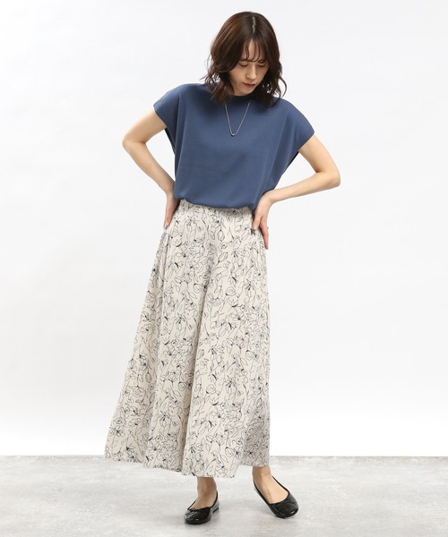 GLOBAL WORK Smile Seed Store（グローバルワーク スマイルシードストア）の「UVサマーニットTシャツフレンチスリーブ/992453（ニット/セーター・レディース・ブルー系その他6/ブラック×ホワイト/アイボリー/ブラック・X-LARGE/LARGE/MEDIUM/SMALL）」の19枚目の写真