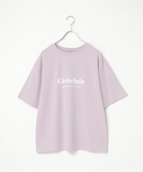 VENCEEXCHANGE(ヴァンスエクスチェンジ)の「【接触冷感】USAコットンロゴプリントTシャツ(Tシャツ/カットソー・レディース・ベージュ/オフホワイト/チャコール/パープル系/ブルー系・FREE)」の6枚目の写真
