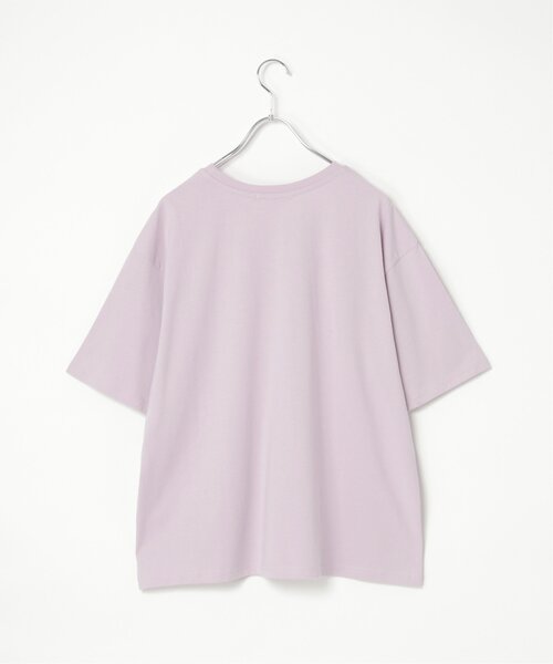 VENCEEXCHANGE(ヴァンスエクスチェンジ)の「【接触冷感】USAコットンロゴプリントTシャツ(Tシャツ/カットソー・レディース・ベージュ/オフホワイト/チャコール/パープル系/ブルー系・FREE)」の7枚目の写真