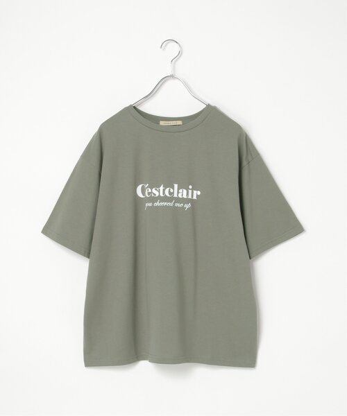 VENCEEXCHANGE(ヴァンスエクスチェンジ)の「【接触冷感】USAコットンロゴプリントTシャツ(Tシャツ/カットソー・レディース・ベージュ/オフホワイト/チャコール/パープル系/ブルー系・FREE)」の20枚目の写真