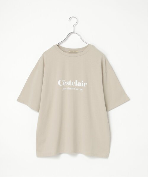 VENCEEXCHANGE(ヴァンスエクスチェンジ)の「【接触冷感】USAコットンロゴプリントTシャツ(Tシャツ/カットソー・レディース・ベージュ/オフホワイト/チャコール/パープル系/ブルー系・FREE)」の18枚目の写真