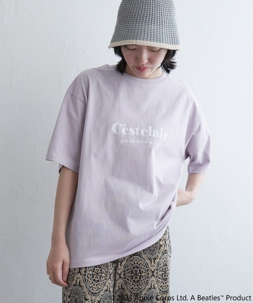 VENCEEXCHANGE(ヴァンスエクスチェンジ)の「【接触冷感】USAコットンロゴプリントTシャツ(Tシャツ/カットソー・レディース・ベージュ/オフホワイト/チャコール/パープル系/ブルー系・FREE)」の14枚目の写真