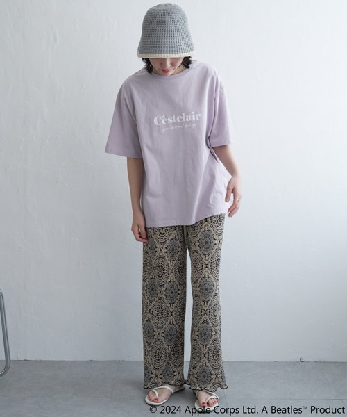 VENCEEXCHANGE(ヴァンスエクスチェンジ)の「【接触冷感】USAコットンロゴプリントTシャツ(Tシャツ/カットソー・レディース・ベージュ/オフホワイト/チャコール/パープル系/ブルー系・FREE)」の15枚目の写真