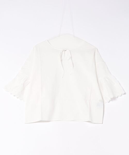 Crisp（クリスプ）の「カットワークフリルブラウス（シャツ/ブラウス・レディース・ベージュ/ホワイト/グリーン・FREE）」の12枚目の写真