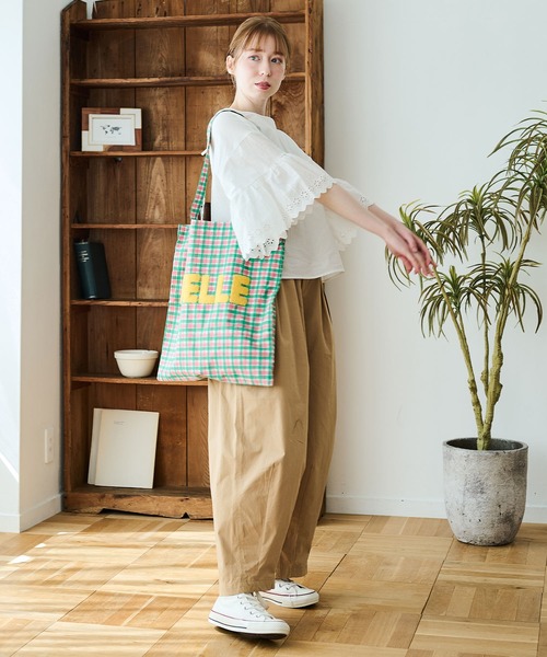 Crisp（クリスプ）の「カットワークフリルブラウス（シャツ/ブラウス・レディース・ベージュ/ホワイト/グリーン・FREE）」の14枚目の写真