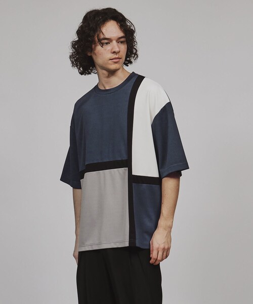 tk.TAKEO KIKUCHI（ティーケータケオキクチ）の「◆クロススイッチカットソー（Tシャツ/カットソー・メンズ・ホワイト系5/ブルー系4/ブラック系4・03/02/01）」の3枚目の写真