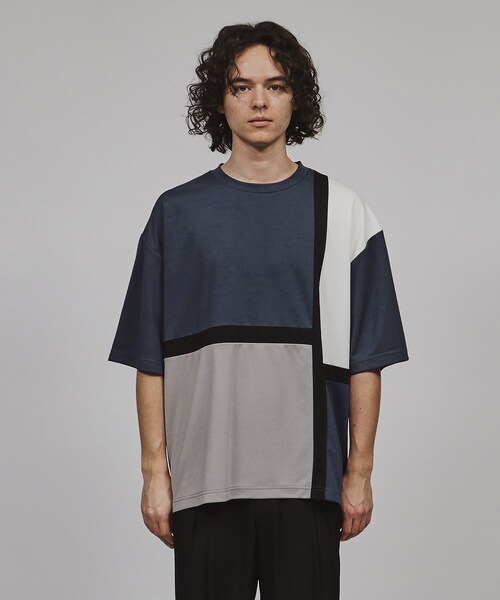 tk.TAKEO KIKUCHI（ティーケータケオキクチ）の「◆クロススイッチカットソー（Tシャツ/カットソー・メンズ・ホワイト系5/ブルー系4/ブラック系4・03/02/01）」の5枚目の写真