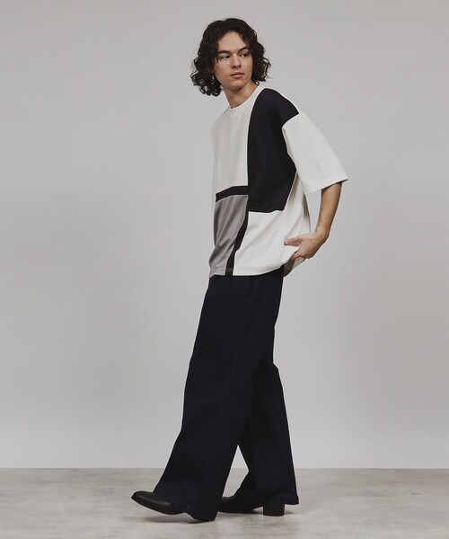 tk.TAKEO KIKUCHI（ティーケータケオキクチ）の「◆クロススイッチカットソー（Tシャツ/カットソー・メンズ・ホワイト系5/ブルー系4/ブラック系4・03/02/01）」の13枚目の写真