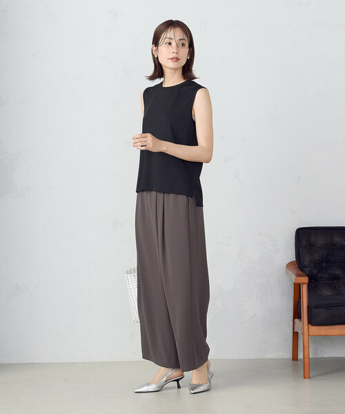 COMME CA ISM(コムサイズム)の「テレコ タンクトップ(タンクトップ・レディース・オレンジ/ブラック/ベージュ/サックスブルー・MEDIUM/LARGE)」の7枚目の写真